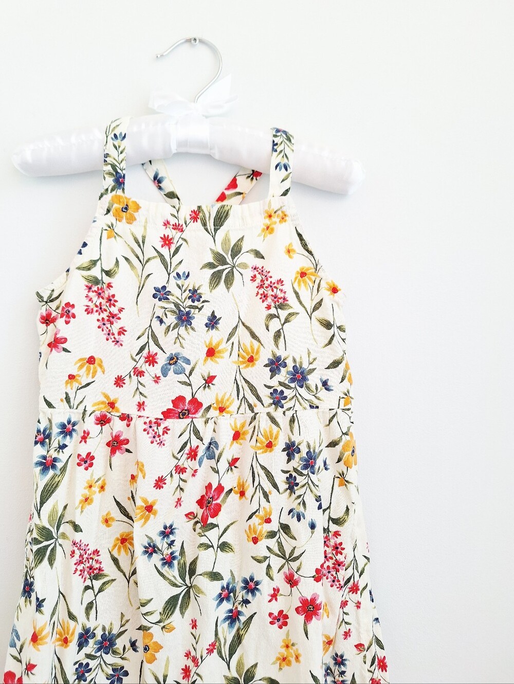 Old Navy Sleeveless Printed Square-Neck Midi Dress - Girls Small 6/7 - Picture 3 of 8